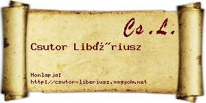 Csutor Libériusz névjegykártya